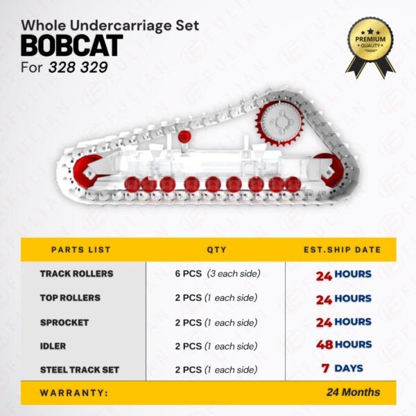 track roller idler sprocket for bobcat 328 329