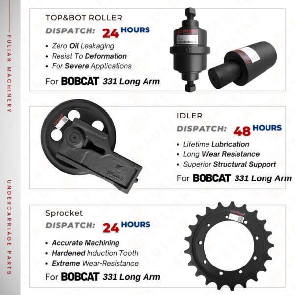 track roller idler sprocket for Bobcat 331