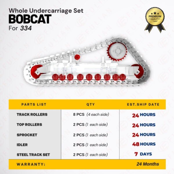 track roller idler sprocket for bobcat 334