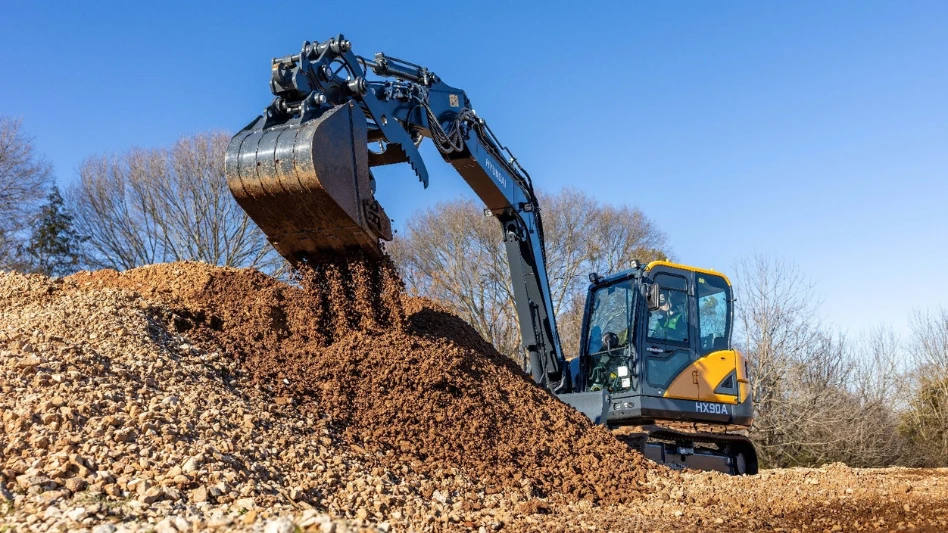 hd hyundai hx90a compact excavator launches in north america with powerful performance and versatile features