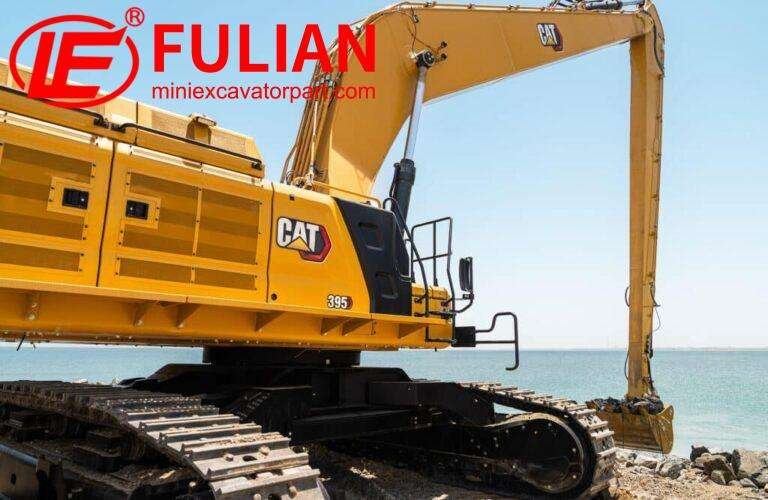 caterpillar 395 lre super long reach excavator designed for dredging and canal work