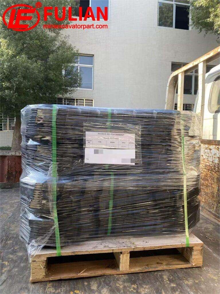heavy duty yanmar yb351 2 parts land in canada—top rollers, bottom rollers, and sprockets on the move! (2)
