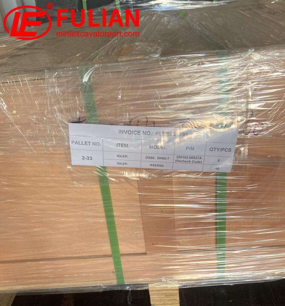 to guyana, ldlers and bucket for doosan dx60 shipped