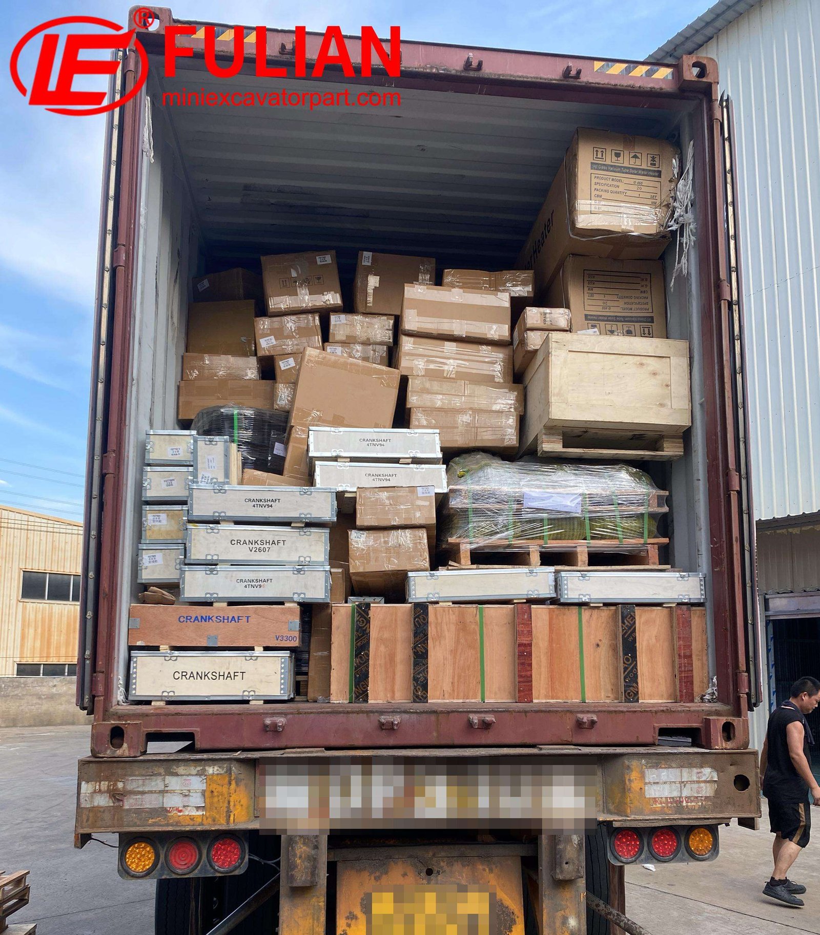 to guyana, ldlers and bucket for doosan dx60 shipped(2)